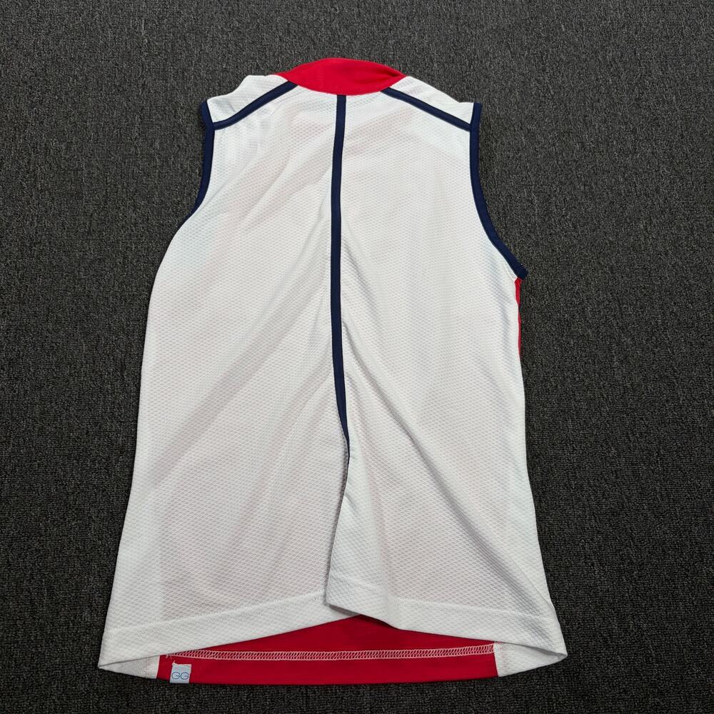 Vintage Y2k Ggblue Red White Black Sleeveless Golf Tennis Tank Top Women's Small - Picture 2 of 5